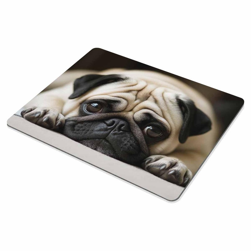Smooffly Cute Pug Dog Mousepad Custom, Funny Animal Gaming Mouse pad 9.5X7.9 inches - Image 3
